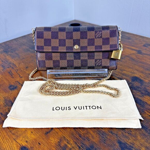 Louis Vuitton Vintage Damier Ebene Long Wallet Brown - Picture 1 of 12